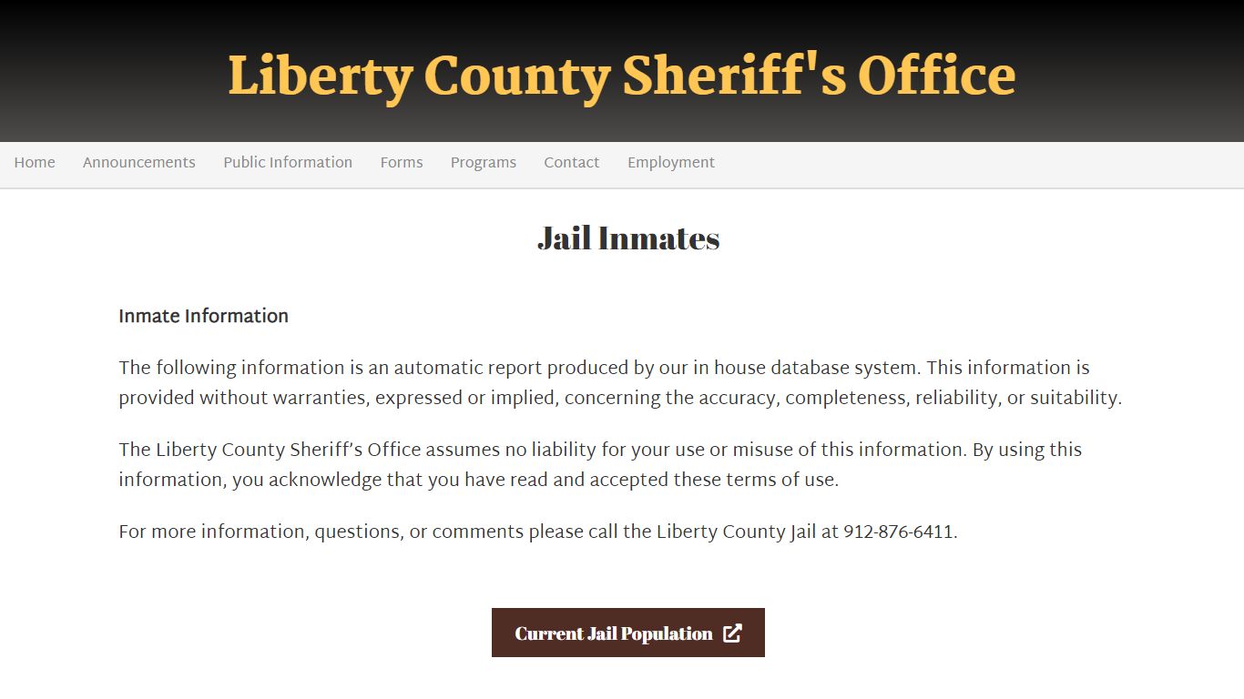 Jail Inmates - Liberty County Sheriff's Office